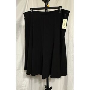 NWT Kim Rogers Womens Size 16P, A-Line Skirt‎ Black